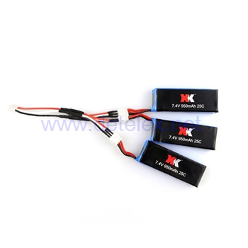 XK-X251 whirlwind drone spare parts 1 to 3 charger wire + 3pcs battery set - Click Image to Close